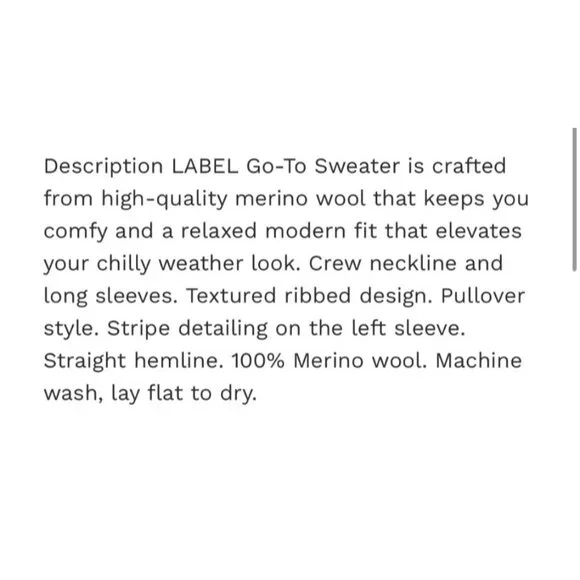 Label Go To Sweater Size XS Light Gray Heavy Knit NWT Wool Merino - Picture 7 of 10